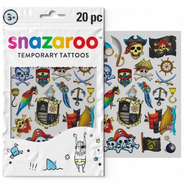 Snazaroo 20 Temporary Tattoos - Adventure