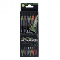 Icon Pkt.6 Quick Drying Art Markers - Nature