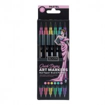 Icon Pkt.6 Quick Drying Art Markers - Pastel