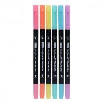 Icon Pkt.6 Quick Drying Art Markers - Pastel