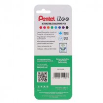 Pentel Izee Card 4 Retractable Ballpoint Pen Asst