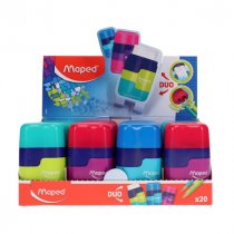 Maped Compact Duo Twin Hole Sharpener & Eraser - 3 Asst CDU