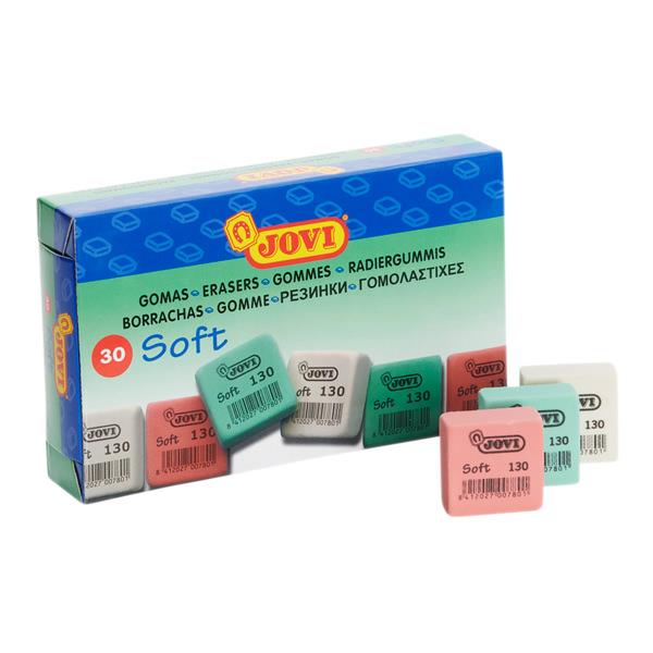 Jovi Soft Eraser - 3 Asst -bulk buy-30pk