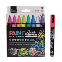 Icon Pkt.8 Acrylic Paint Pens Pastel