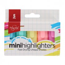 ProScribe Box 5 Mini Pastel Highlighters - Asst