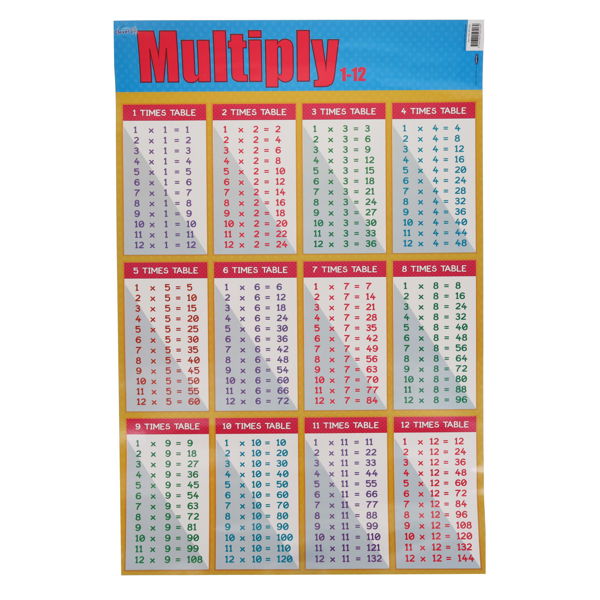 Clever Kidz Wall Chart - Multiply 1-12