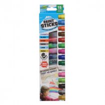 World of Colour Pkt.15 5g Washable Poster Paint Sticks - Brights