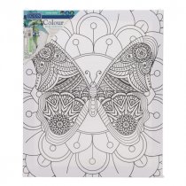 Icon 250x300mm Colour My Canvas - Butterfly