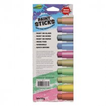 World of Colour World of Colour Pkt.10 10g Washable Poster Paint Sticks - Pastel