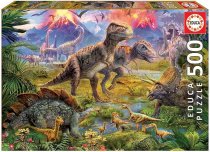 Dinosaur Gathering - 500 Piece Jigsaw Puzzle