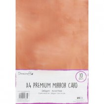 Dovecraft Essentials A4 Mirror Card - Rose Gold - 10 Sheets
