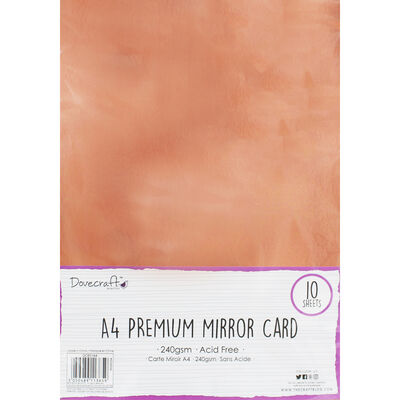 Dovecraft Essentials A4 Mirror Card - Rose Gold - 10 Sheets
