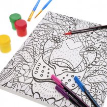 Icon 250x300mm Colour My Canvas - Lion