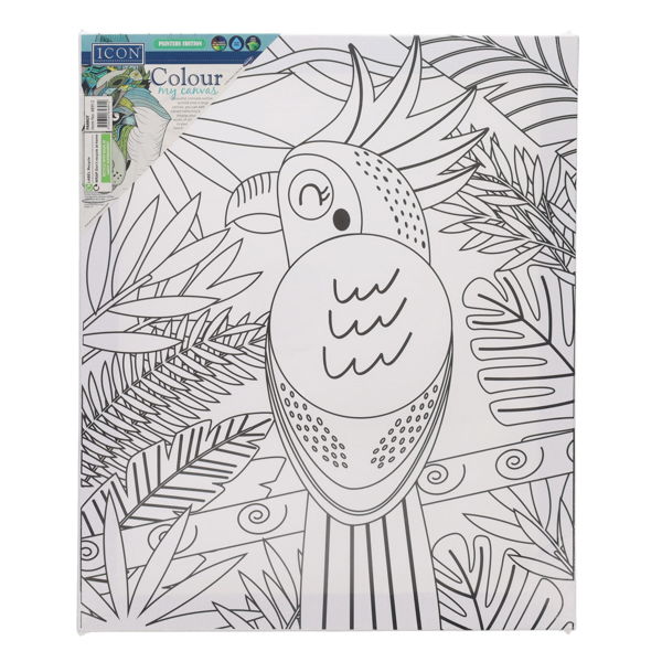 Icon 250x300mm Colour My Canvas - Parrot