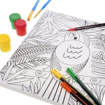 Icon 250x300mm Colour My Canvas - Parrot
