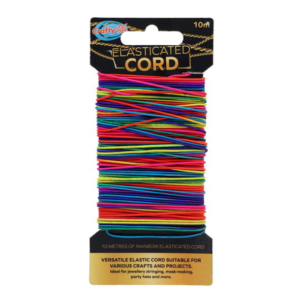 Crafty Bitz 10m Elasticated Cord - Rainbow