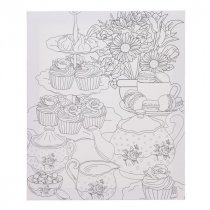 Icon 250x300mm Colour My Canvas - Tea Party