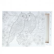 Icon 250x300mm Colour My Canvas - Love Birds