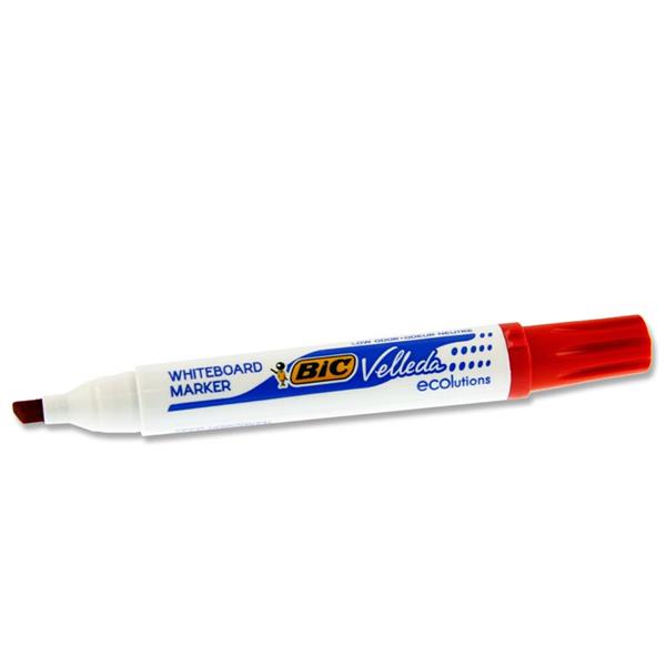 BIC Velleda Whiteboard Chisel Tip Marker - Red
