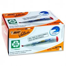 BIC Velleda Whiteboard Chisel Tip Marker - Red