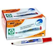 BIC Velleda Whiteboard Chisel Tip Marker - Red