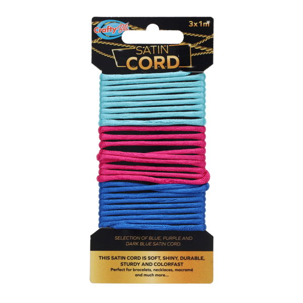 Crafty Bitz Satin Cord - Asst