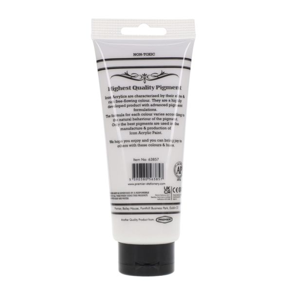 Icon Acrylic Paint 200ml - Titanium White