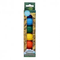World of Colour Pkt 6 Hand Grip Crayons - Egg Shaped