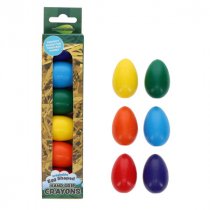 World of Colour Pkt 6 Hand Grip Crayons - Egg Shaped