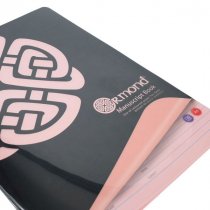 Ormond A4 120pg Durable Cover Visual Memory Aid Manuscript Book - Pink