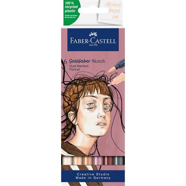 Faber-CastellGoldfaber Sketch Markers | Portrait Set | 6 Pack