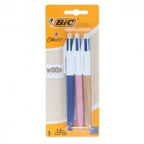 BIC 4 Colour Wood Effect