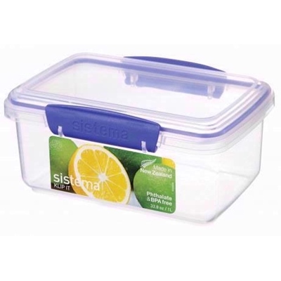 SISTEMA RECT 1L LUNCH BOX CLEAR