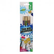 World of Colour Pkt.3 Big Grip Brush Set - Round Toddler