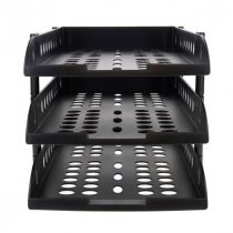 Concept Three Tiered Paper Tray - Black