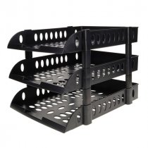 Concept Three Tiered Paper Tray - Black