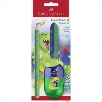 FABER CASTELL JUMBO PENCIL SET DINOSAUR