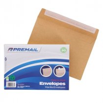 Premail Pkt.50 C6 Peel & Seal Envelopes - Manilla