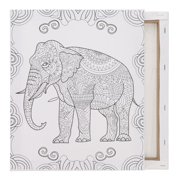 Icon 250x300mm Colour My Canvas - Elephant