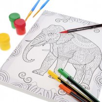 Icon 250x300mm Colour My Canvas - Elephant