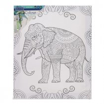 Icon 250x300mm Colour My Canvas - Elephant