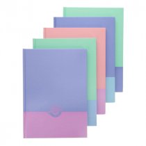 Premto Fusion Pastel A4 160pg Lay Flat Hardback Notebook - Asst