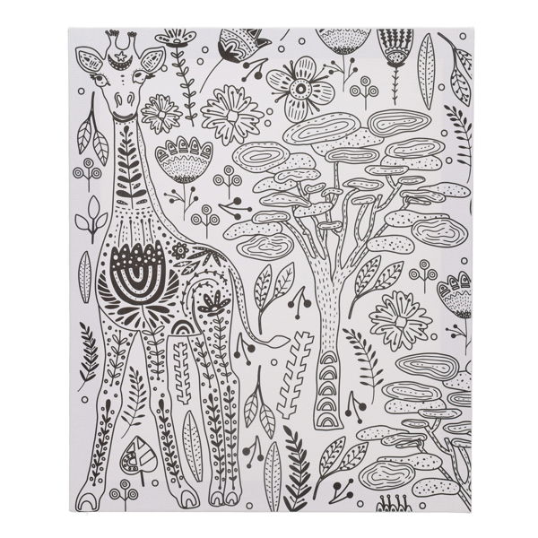 Icon 250x300mm Colour My Canvas - Jungle Giraffe