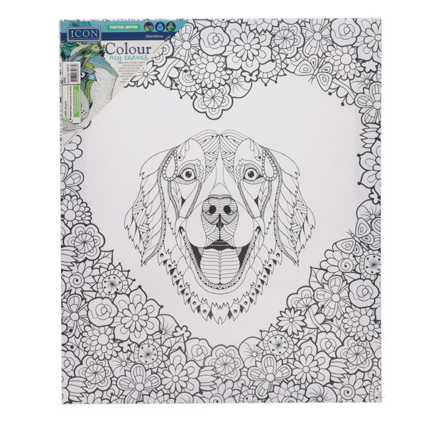 Icon 250x300mm Colour My Canvas - Dog