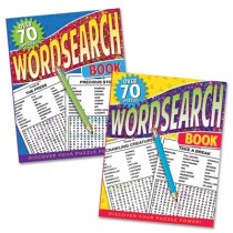 word search puzzle book - over 70