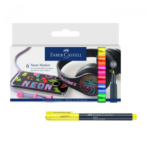 Faber Castell Neon Marker set of 6
