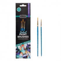 Icon 3pce Brush Set In Wallet - Golden Taklon Round