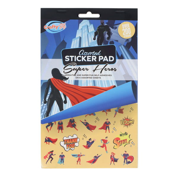 200+ Assorted Sticker Pad - Super Heros