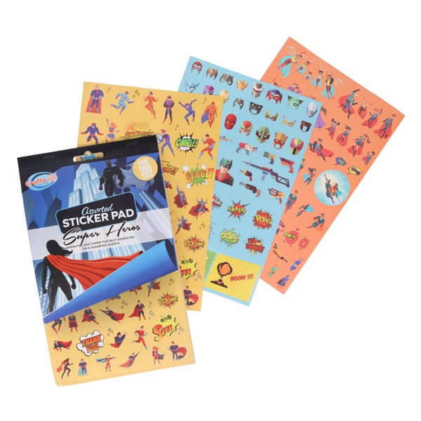 200+ Assorted Sticker Pad - Super Heros