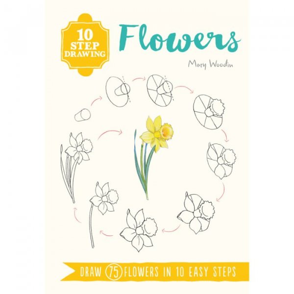 10 Step Drawing of Flowers